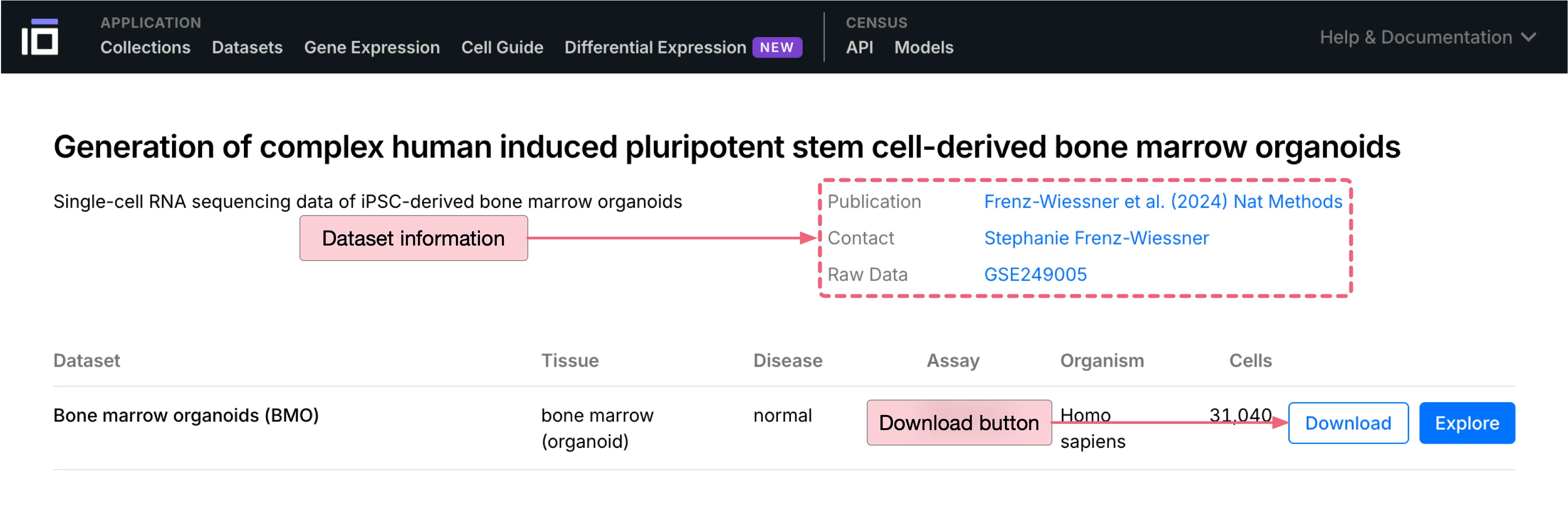 CELLxGENE Dataset Information CELLxGENE Dataset Information