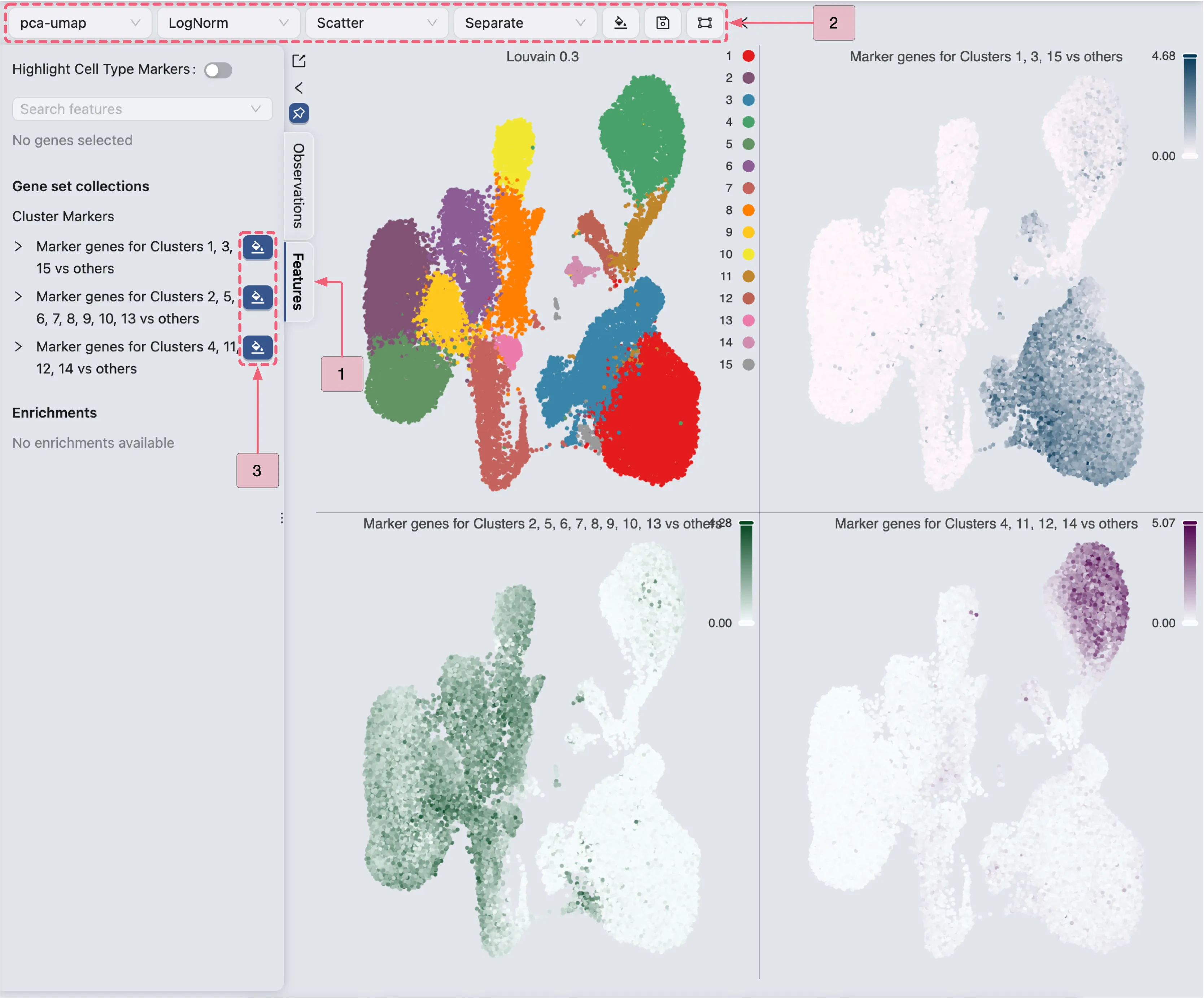 Visualize Cluster Markers Visualize Cluster Markers