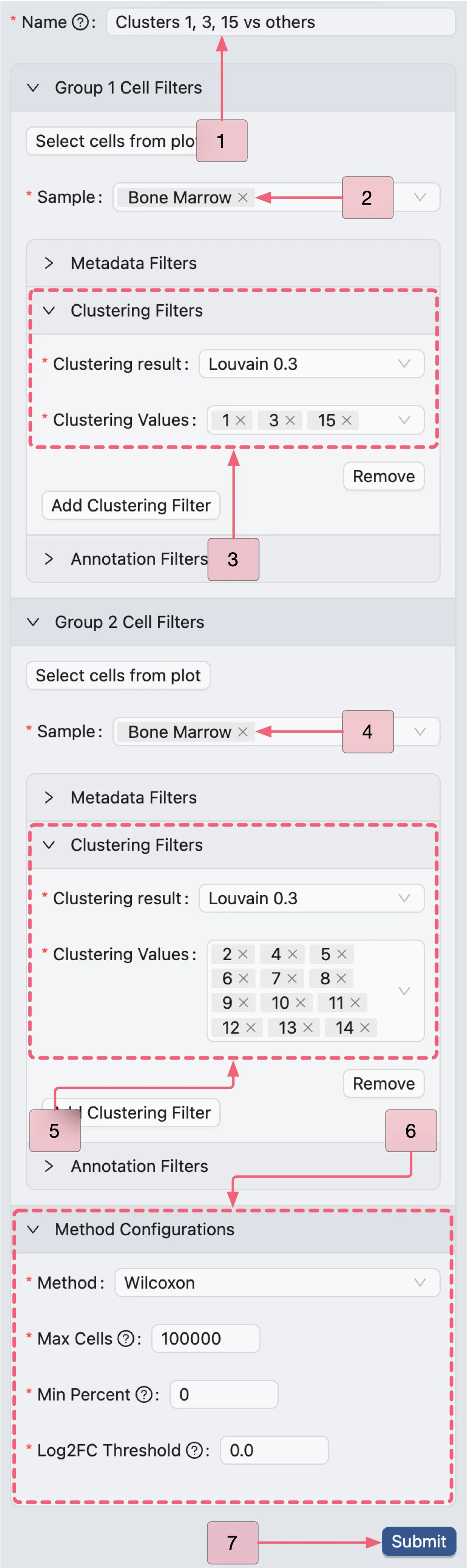 DE Analysis Creation Form for Population I DE Analysis Creation Form for Population I
